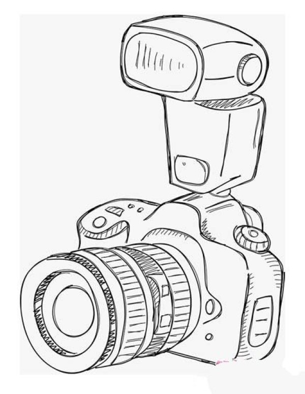 Creative camera simple drawing picture