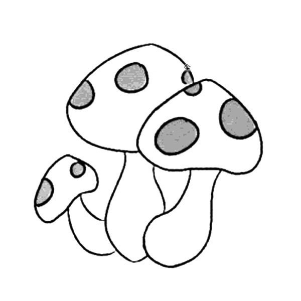 Cute mushroom simple drawing pictures