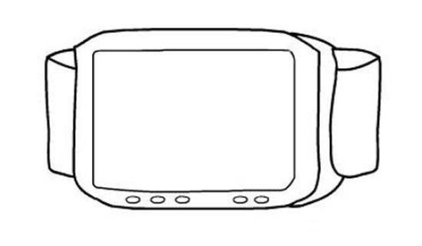 Simple drawing picture of primary school student smart watch