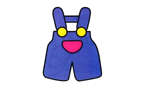 Childrens overalls simple drawing coloring method