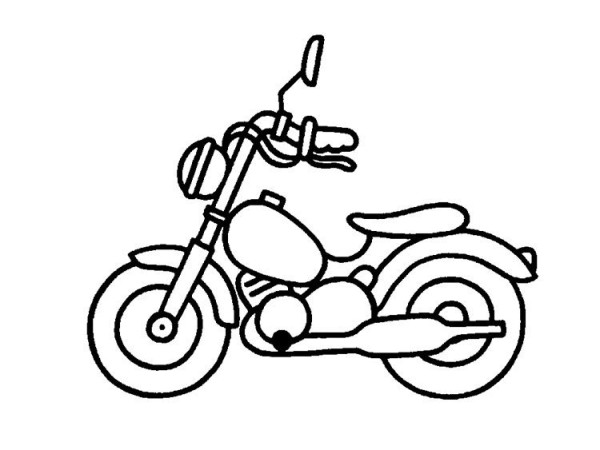 Complete collection of simple strokes of motorcycles