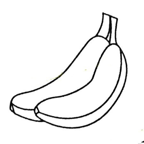 Complete collection of simple strokes of banana and drawing steps