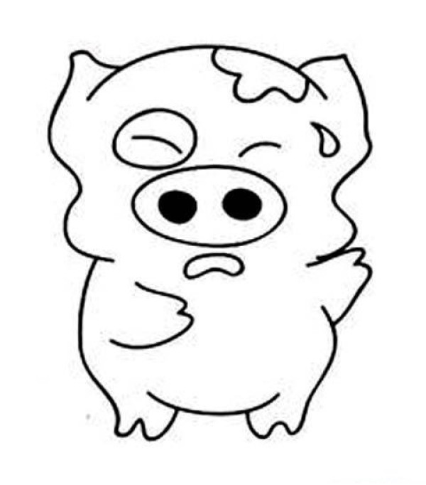 Simple drawing picture of McDull without hat