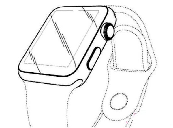 Hand drawn apple watch simple drawing picture