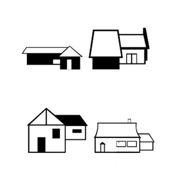 Simple drawing method for children to draw a small house