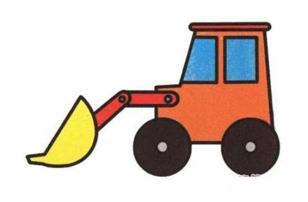 Color bulldozer simple drawing picture