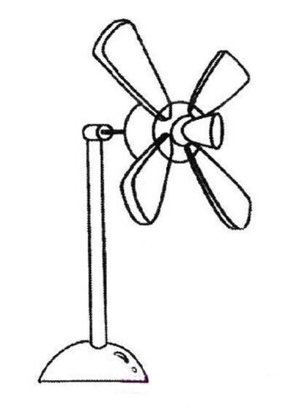 Breeze small electric fan simple drawing picture