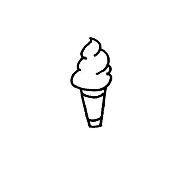 Dessert ice cream simple drawing