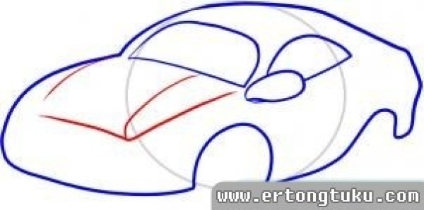 Cartoon luxury sports car simple drawing steps