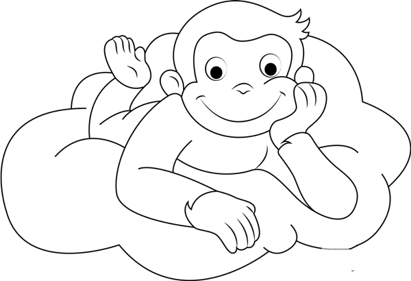 Simple picture of resting monkey