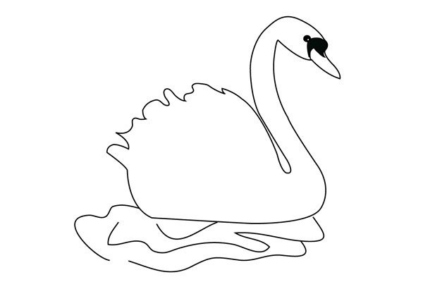 How to draw a swan with simple strokes