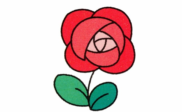 How to draw a rose with simple steps