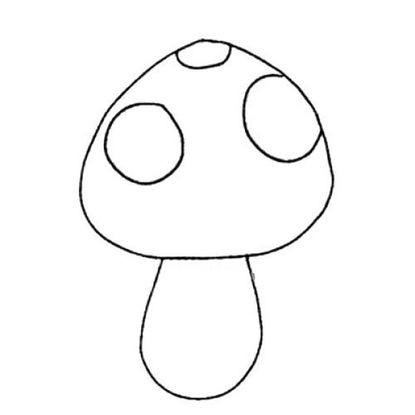 Draw a mushroom in three simple steps