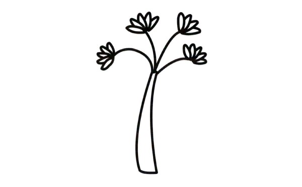 Childrens simple drawing pictures of small trees