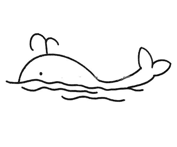 Set of cute cartoon whales