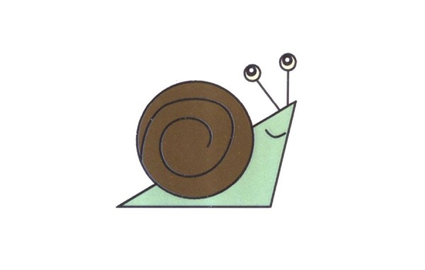 How to draw a simple snail step by step