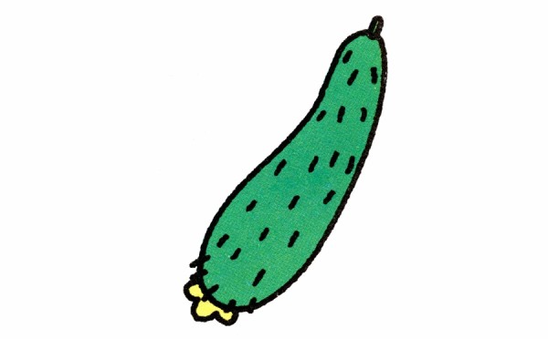 How to draw cucumber with simple strokes