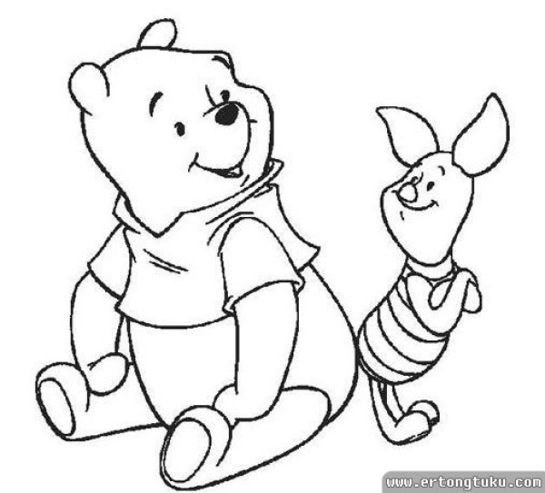 Cute Winnie the Pooh Cartoon Simple Drawing