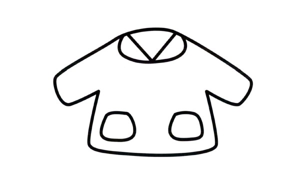 Simple drawing and coloring method of childrens floral cotton-padded jacket