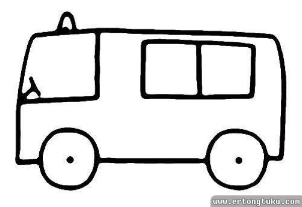 3 cute simple drawings of minibuses