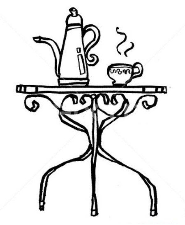 Beautiful simple drawing pictures of European style tables