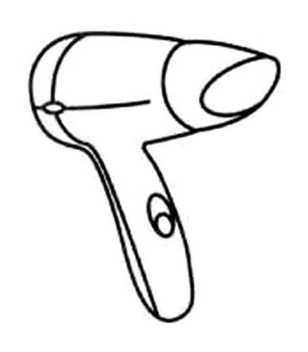 Childrens hair dryer simple drawing picture