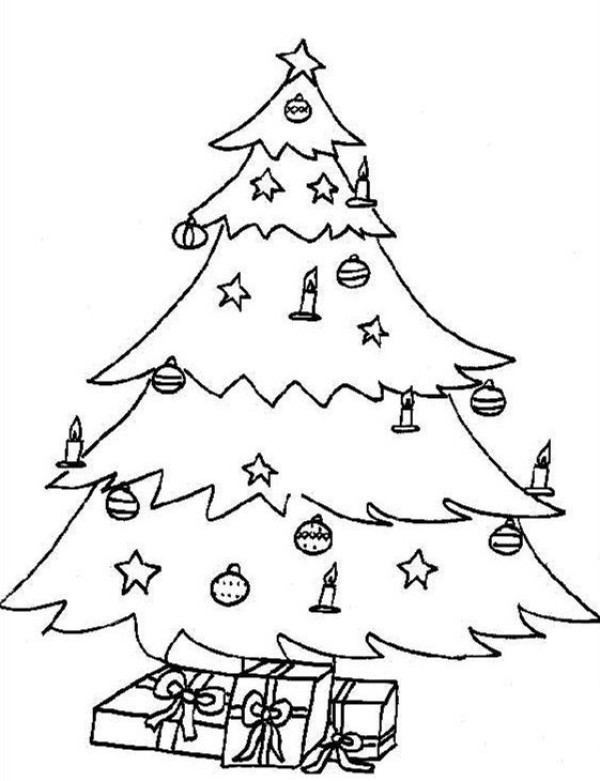 2016 Christmas tree simple drawing collection