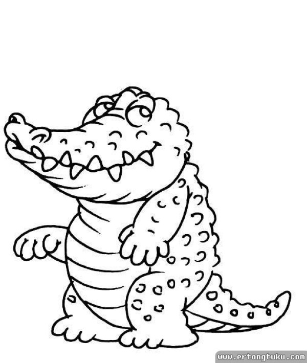 Cartoon crocodile simple drawing collection