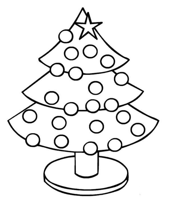 Simple drawing pictures of Christmas trees