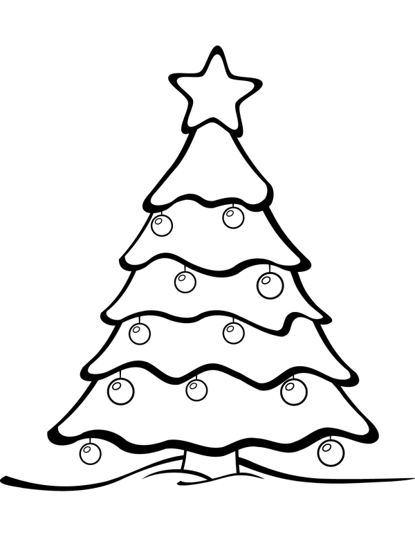 Simple drawing of Christmas tree