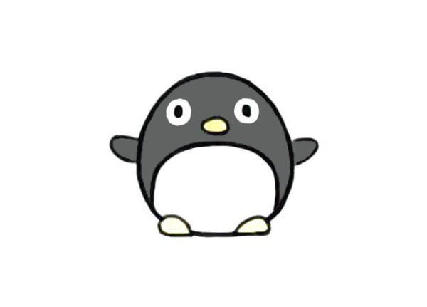 Learn to draw a simple Q-version penguin in four steps