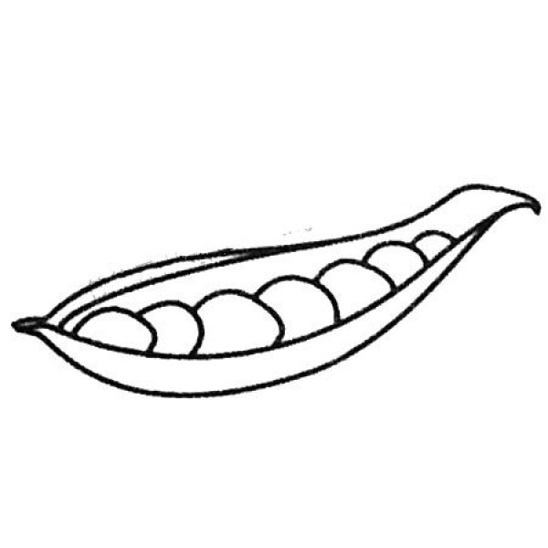 Complete collection of simple pea drawings and drawing steps