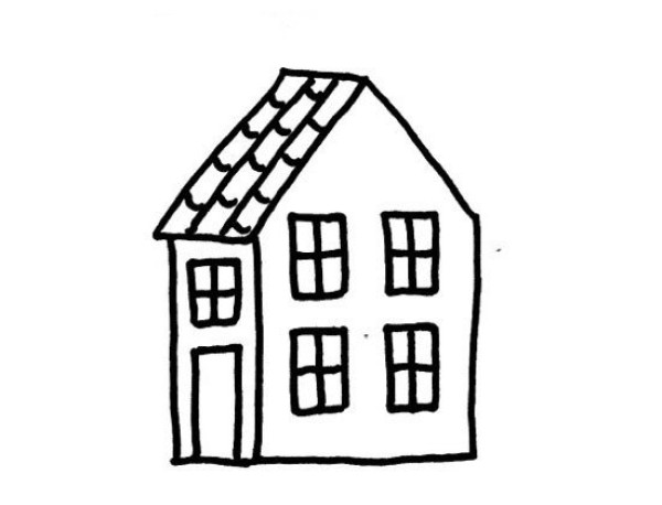 6 simple drawing pictures of small buildings