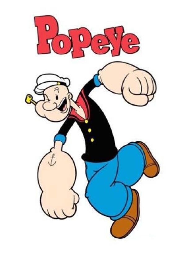 Childrens color Popeye simple drawing picture