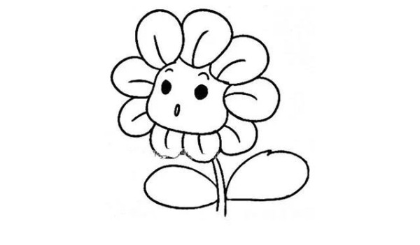 How to draw a cute cartoon sunflower in 6 steps