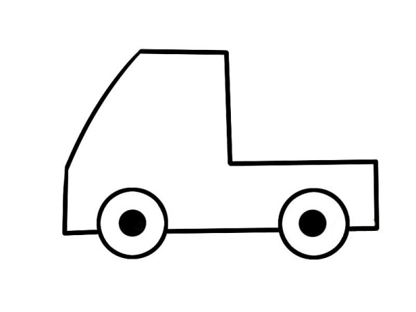 Simple drawing steps of truck