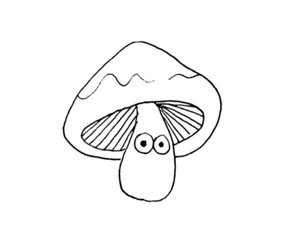 Simple drawing of mushroom cartoon image