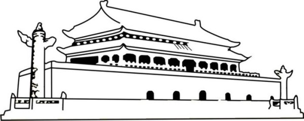 5 Selected Simple Drawing Pictures of Tiananmen Square