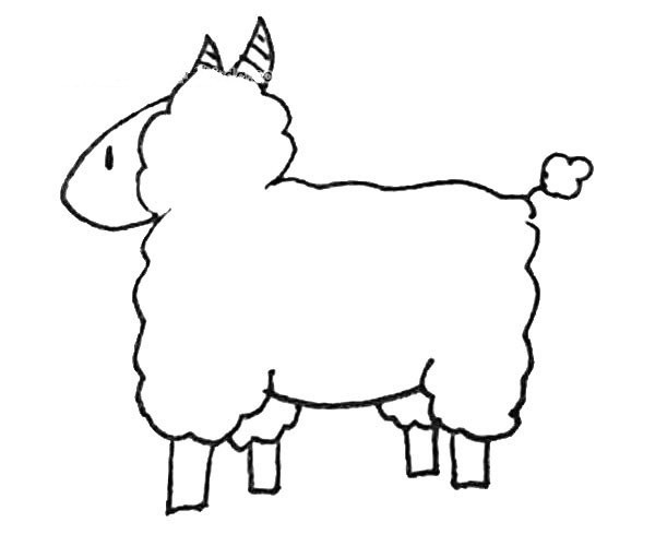 Learn to draw cute sheep