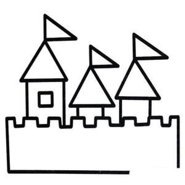 Architectural Pictures Japanese Castle Simple Drawing Pictures