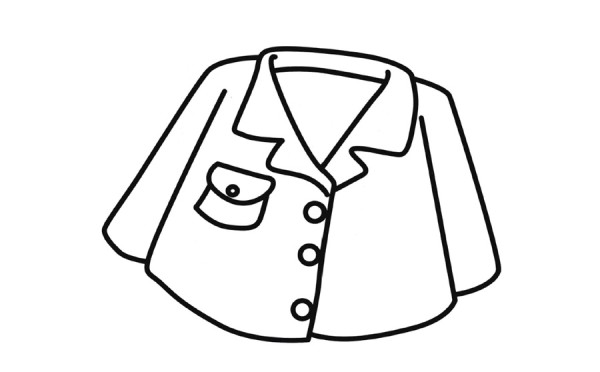 Simple drawing method of winter blue coat