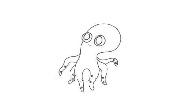 Draw a cute octopus