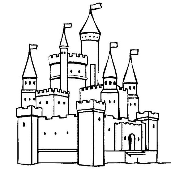 Architectural Pictures Castle Simple Drawing Pictures