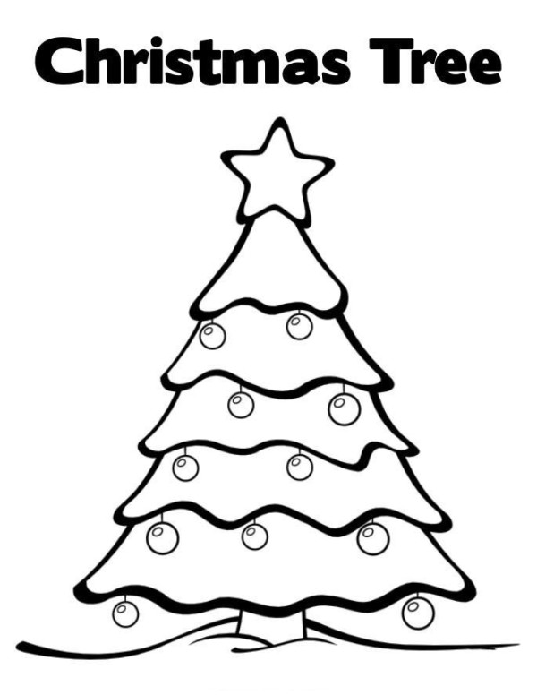 Complete collection of simple drawings Christmas tree simple drawings