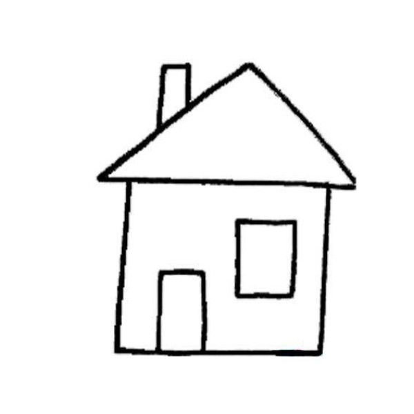 Kindergarten house simple drawing