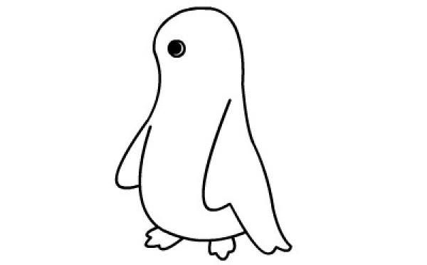 How to draw a simple penguin for children