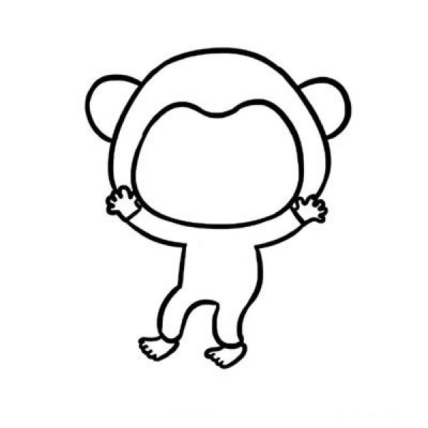 Draw a cute little monkey in the Year of the Monkey