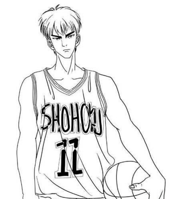 Slam Dunk Self Portrait Simple Drawing Picture