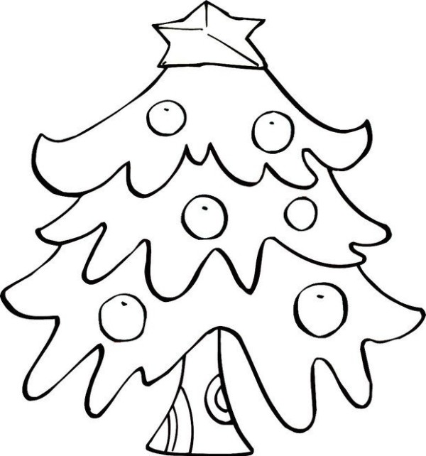 2016 exquisite Christmas tree simple drawing pictures