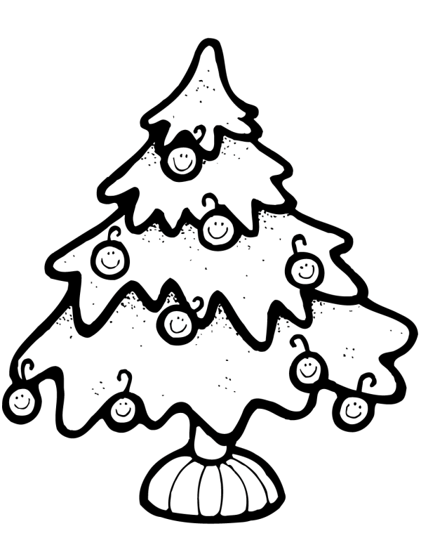 How to draw a Christmas tree for children